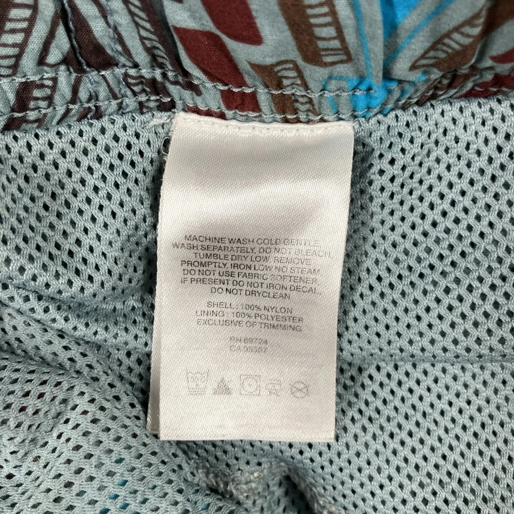 Columbia Mens Swim‎ Trunks Omni Shade Sun Protection Med Geometric Fishing Mesh